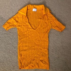 WILFRED Orange Collar Top